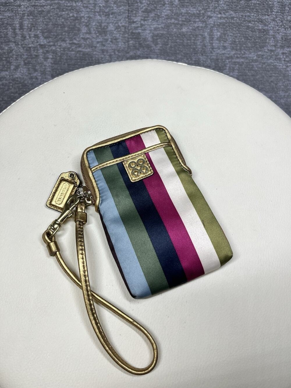 Coach Vintage Y2K Julia Spring Legacy Striped Wristlet Wallet